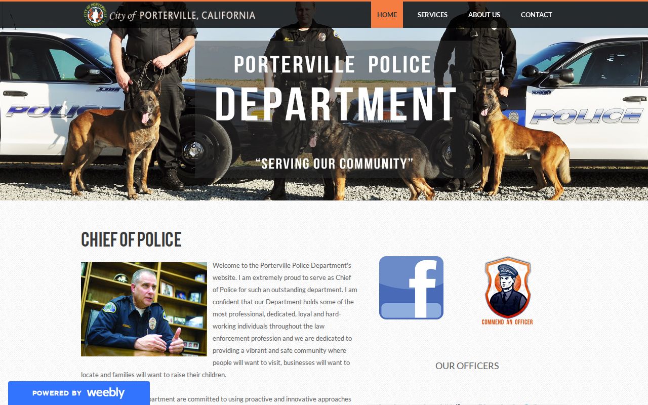 Official Porterville Police Department website